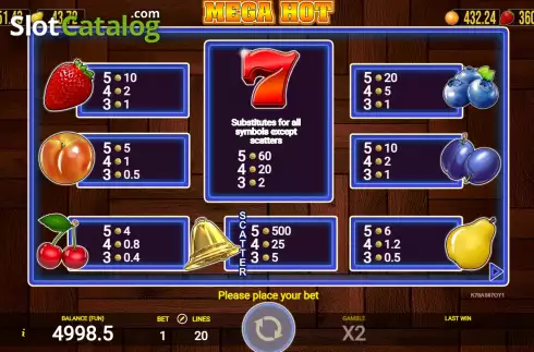 Οθόνη6. Mega Hot (AGT Software) Κουλοχέρης 