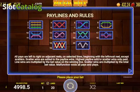 Οθόνη9. Mega Hot (AGT Software) Κουλοχέρης 