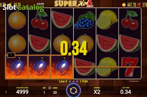 Οθόνη3. Super Hot 6 Reels Κουλοχέρης