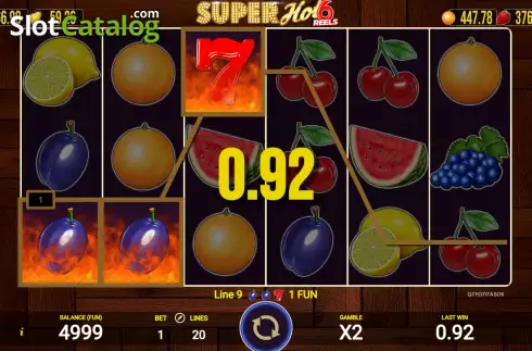 Οθόνη4. Super Hot 6 Reels Κουλοχέρης