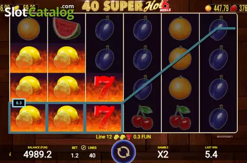 Οθόνη4. 40 Super Hot 6 Reels Κουλοχέρης