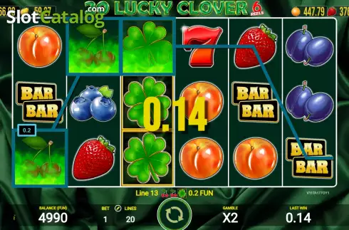 Οθόνη3. 20 Lucky Clover 6 Reels Κουλοχέρης