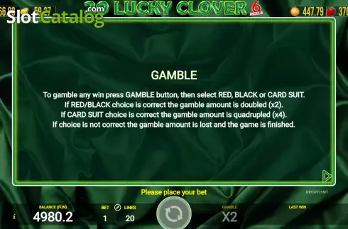 Οθόνη7. 20 Lucky Clover 6 Reels Κουλοχέρης