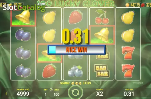 Οθόνη3. 100 Lucky Clover Κουλοχέρης