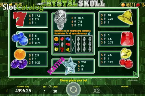 Οθόνη6. Crystal Skull (AGT Software) Κουλοχέρης