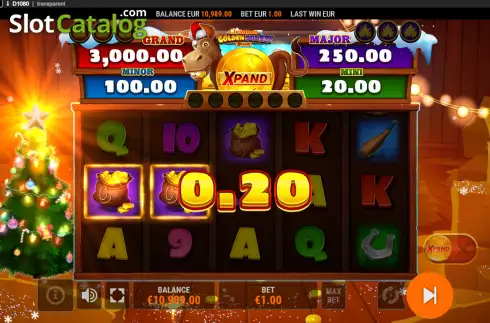 Οθόνη3. Golden Donkey Christmas Xpand Κουλοχέρης