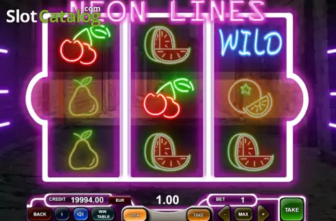 Οθόνη3. Neon Lines Κουλοχέρης