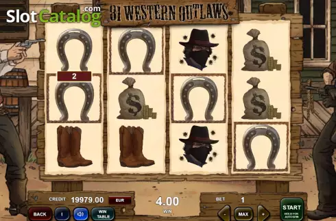 Οθόνη3. 81 Western Outlaws Κουλοχέρης