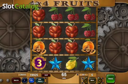 Οθόνη4. 4x4 Fruits Κουλοχέρης