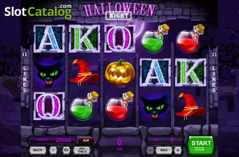 Οθόνη2. Halloween Night (Adell Games) Κουλοχέρης