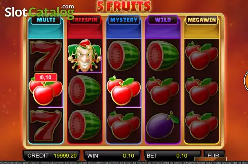 Οθόνη3. 5 Fruits Κουλοχέρης