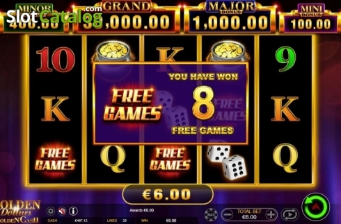 Οθόνη4. Golden Dollars Golden Cash Κουλοχέρης