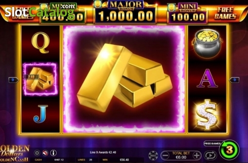 Οθόνη5. Golden Dollars Golden Cash Κουλοχέρης