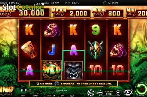 Οθόνη4. King of the Jungle (Ainsworth) Κουλοχέρης