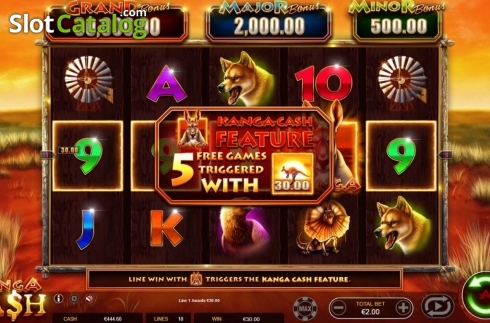Οθόνη5. Kanga Cash (Ainsworth) Κουλοχέρης