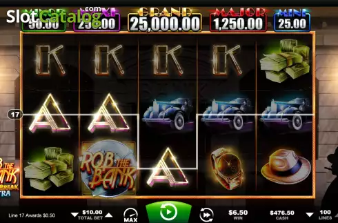 Οθόνη3. Rob the Bank (Ainsworth) Κουλοχέρης