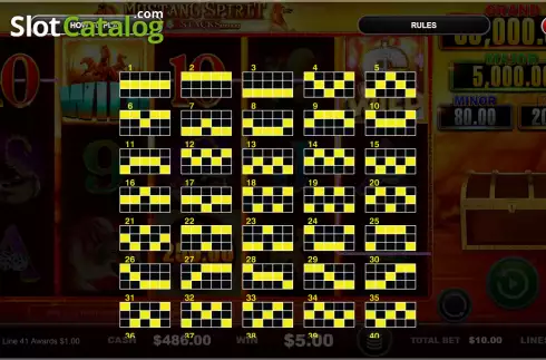 Οθόνη8. Mustang Spirit Cash Stacks Gold Κουλοχέρης