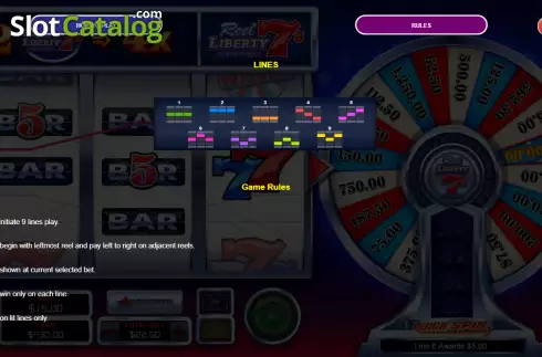 Οθόνη7. Reel Liberty 7s Classic Quick Spin Κουλοχέρης