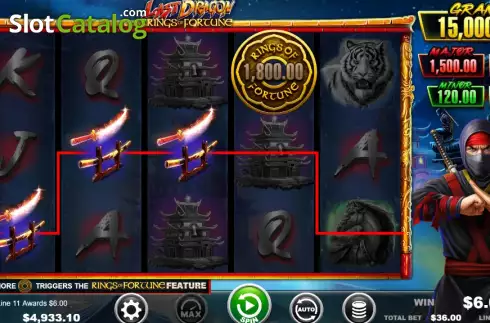 Οθόνη3. Last Dragon - Rings of Fortune Κουλοχέρης