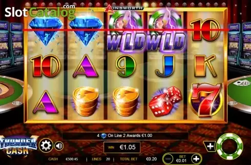 Οθόνη 2. Thunder Cash Κουλοχέρης