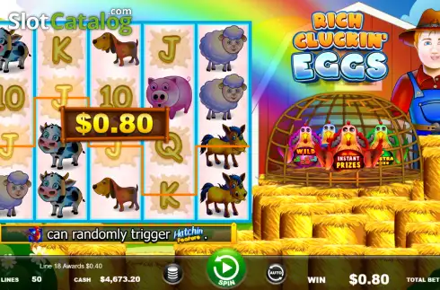 Οθόνη3. Rich Cluckin' Eggs Κουλοχέρης 