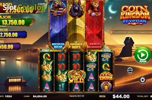 Οθόνη3. Coin Kingdom Egyptian Κουλοχέρης