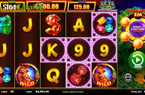 Οθόνη2. Cash Cave Rings of Fortune Κουλοχέρης