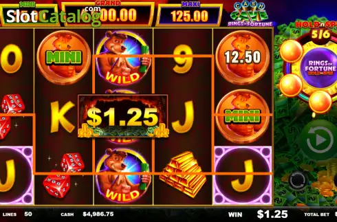 Οθόνη3. Cash Cave Rings of Fortune Κουλοχέρης