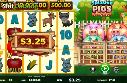 Οθόνη3. Splashin Pigs Ultimate Κουλοχέρης
