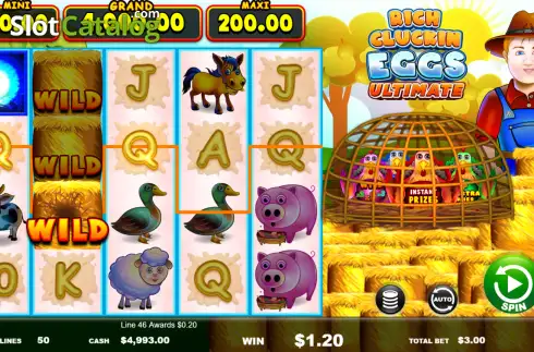 Οθόνη3. Rich Cluckin Eggs Ultimate Κουλοχέρης 
