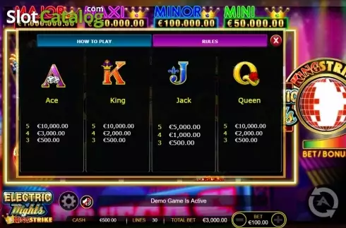 Οθόνη8. Electric Nights King Strike Κουλοχέρης 