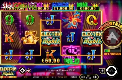 Οθόνη4. Electric Nights King Strike Κουλοχέρης 