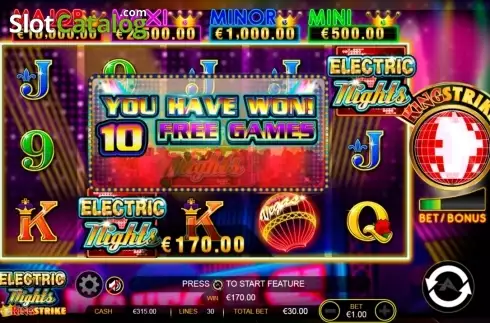 Οθόνη5. Electric Nights King Strike Κουλοχέρης 