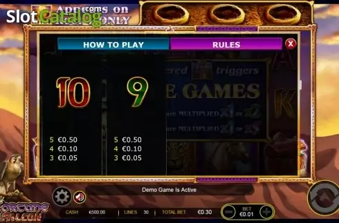 Οθόνη5. Fortune falcon wild respins Κουλοχέρης