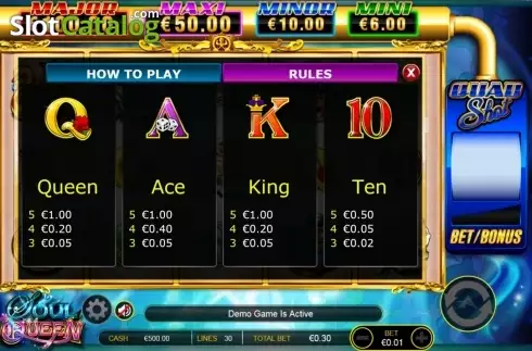 Οθόνη4. Soul Queen Quad Shot Κουλοχέρης
