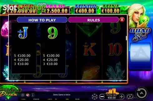 Οθόνη5. Emerald Dream Quad Shot Κουλοχέρης