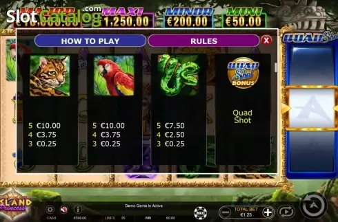 Οθόνη3. Island Princess Quad Shot Κουλοχέρης 