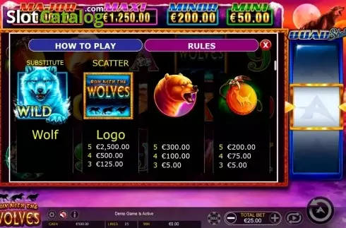 Οθόνη2. Run with the Wolves Quad Shot Κουλοχέρης