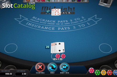 Οθόνη2. Midnight Blackjack Κουλοχέρης