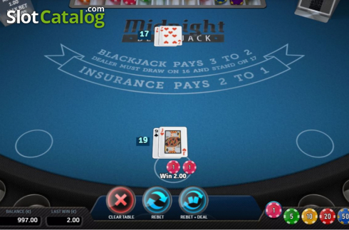 Οθόνη4. Midnight Blackjack Κουλοχέρης