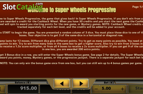 Οθόνη7. Super Wheels Progressive Κουλοχέρης 