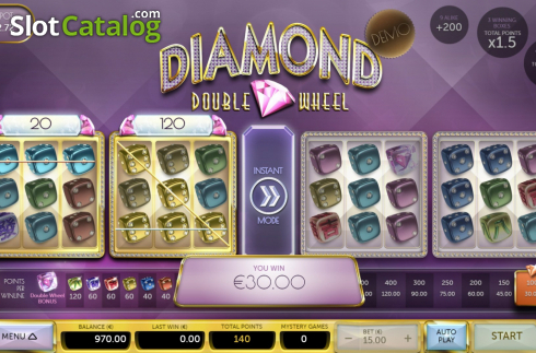 Οθόνη3. Diamond Double Wheel Κουλοχέρης