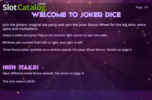 Οθόνη6. Joker Dice (Air Dice) Κουλοχέρης 