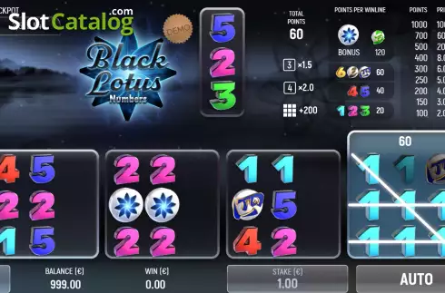 Οθόνη3. Black Lotus Numbers Κουλοχέρης