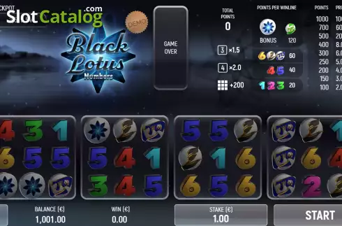 Οθόνη4. Black Lotus Numbers Κουλοχέρης