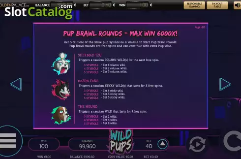 Οθόνη7. Wild Pups Κουλοχέρης 