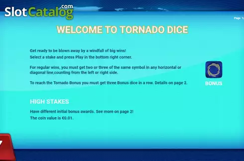 Οθόνη6. Tornado Dice Κουλοχέρης