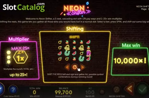 Οθόνη5. Neon Shifter Κουλοχέρης