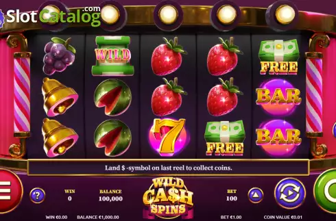 Οθόνη2. Wild Cash Spins Κουλοχέρης