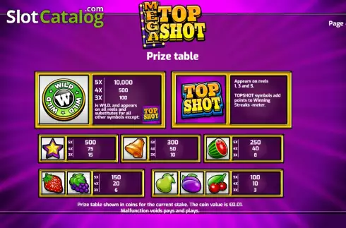 Οθόνη8. Mega Top Shot Κουλοχέρης